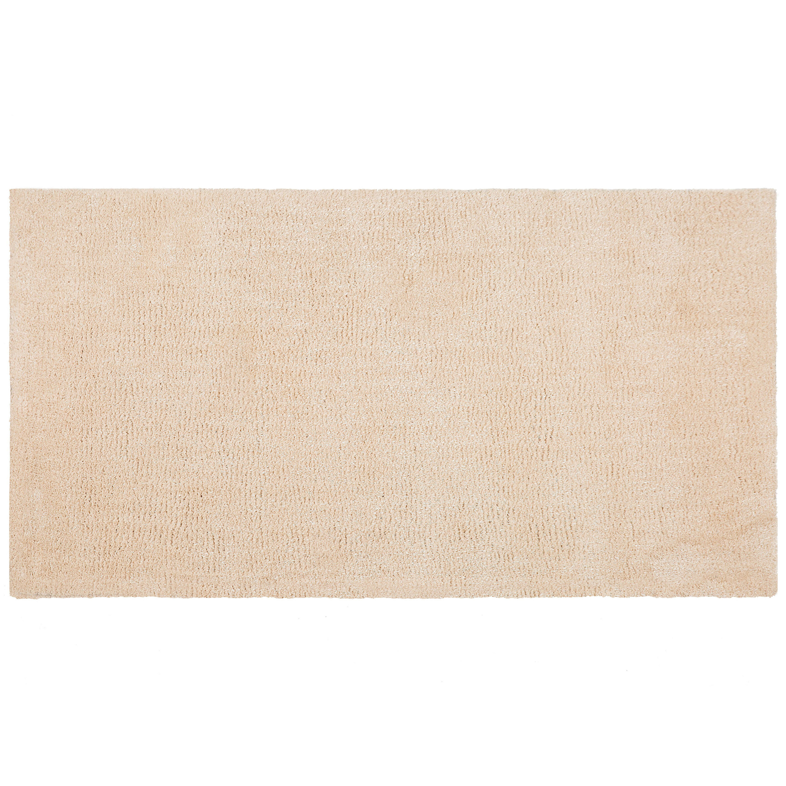 Korkeanukkainen matto DEMRE Vaaleanbeige 80 x 150 cm