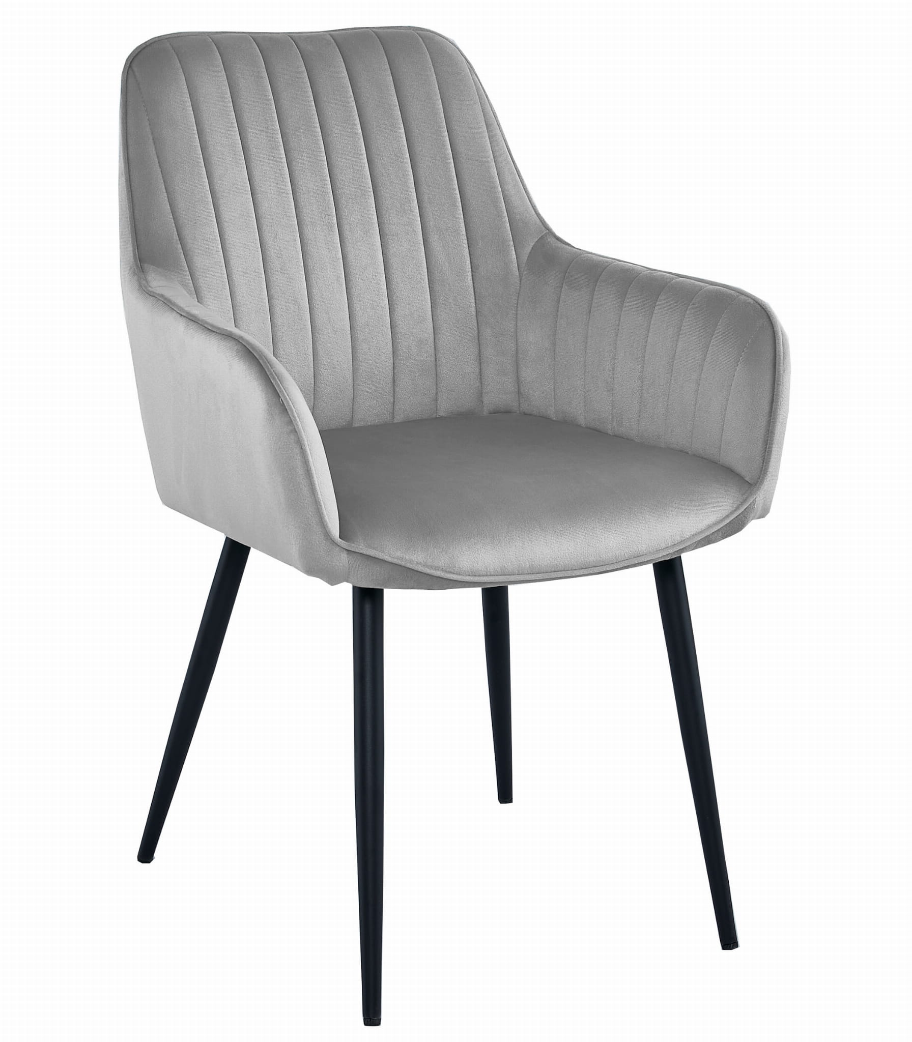 SOLDEN-tuoli, hopeanharmaa sametti, mustat jalat (1 kpl)