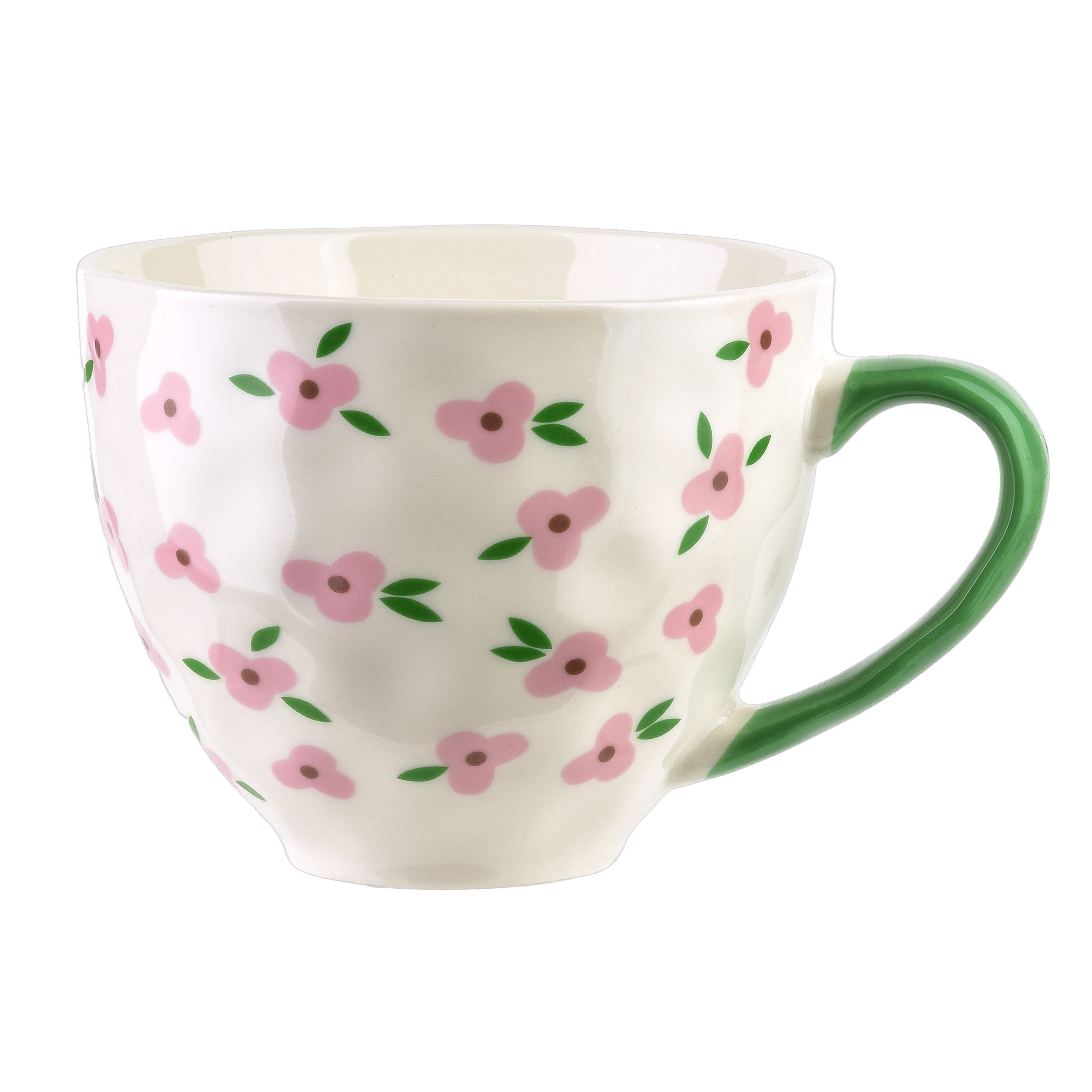 Muki posliini FLORELLA Kukat 11x15x9 cm vaaleanpunainen 1 kpl