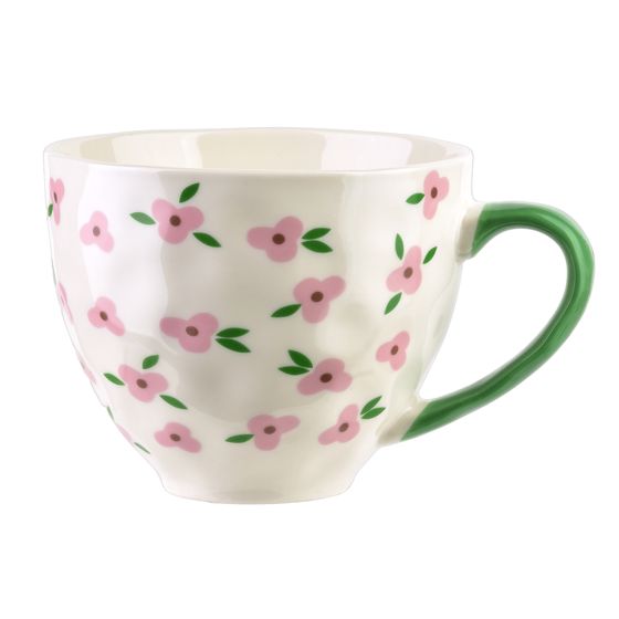 Muki posliini FLORELLA Kukat 11x15x9 cm vaaleanpunainen 1 kpl