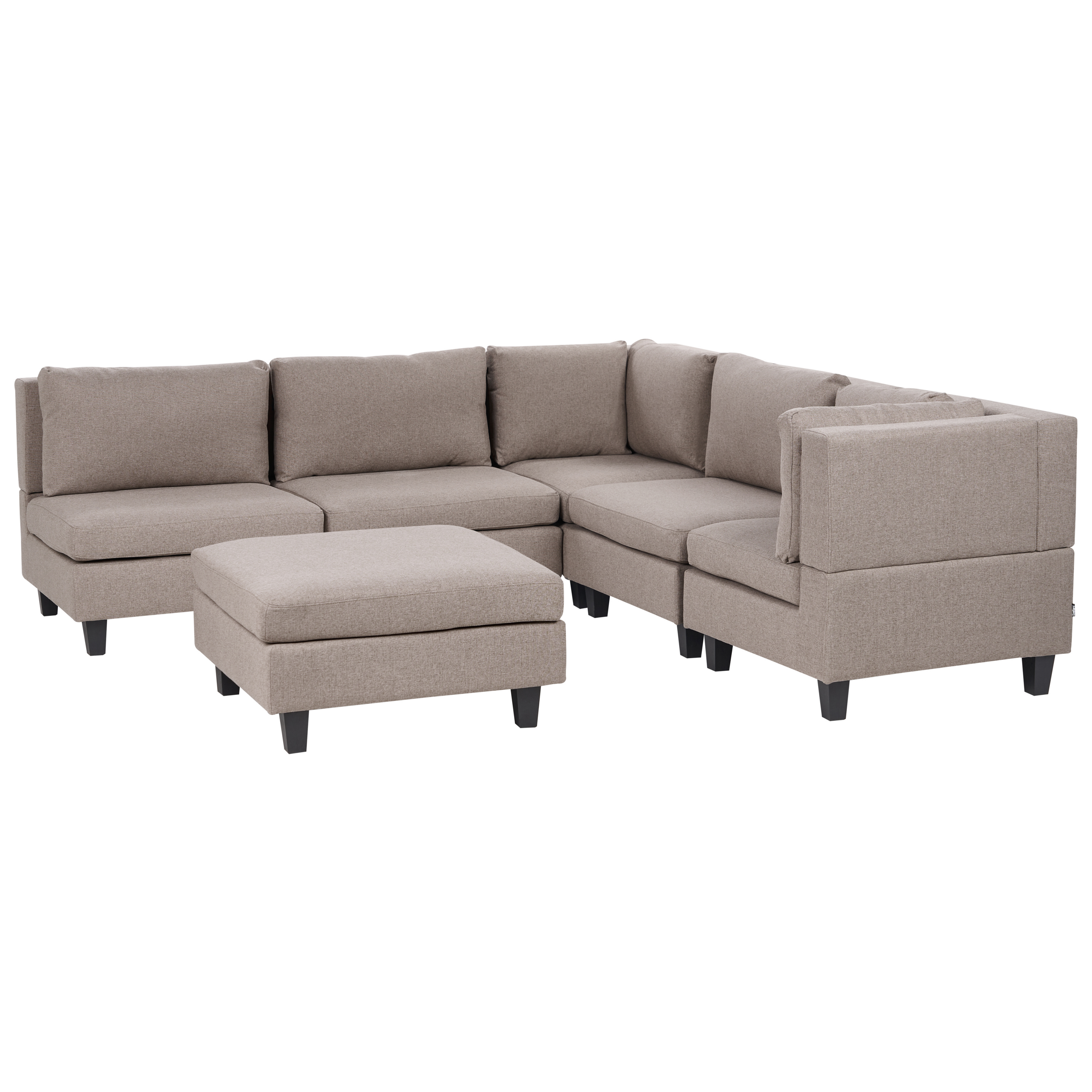 Moduulikulmasohva 5-istuttava UNSTAD kangas Ruskea ja rahi Vasen