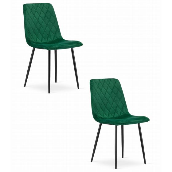 TURIN-tuoli, tummanvihreä sametti (2 kpl)