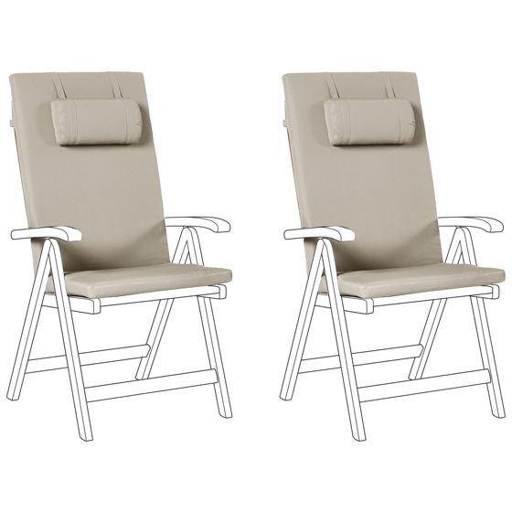 Selkä-/istuintyynysetti 2 kpl JAVA/AMANTEA PREMIUM 50 x 70 cm Ruskeanharmaa