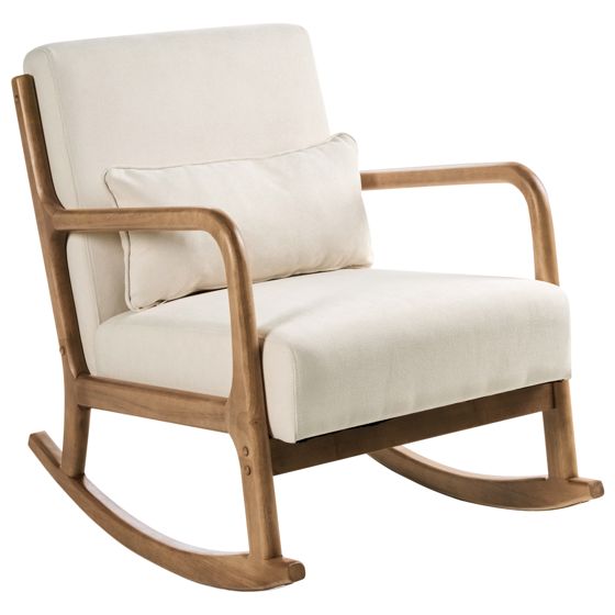 Keinutuoli SKOVDE kangas Vaaleanbeige