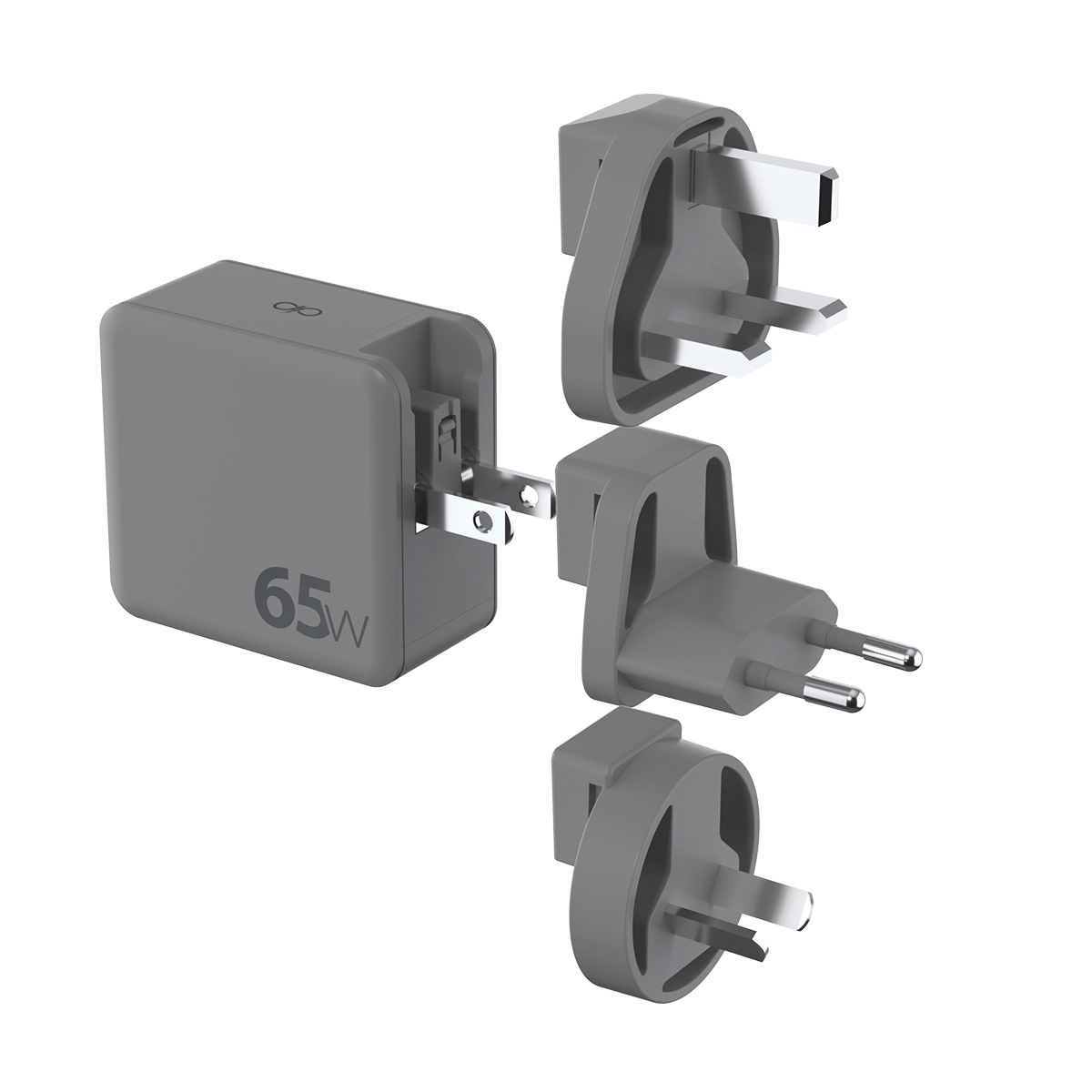 Yleislaturi 65W USB-A ja 2 USB-C erittäin vahvistetulla USB-C-kaapelilla