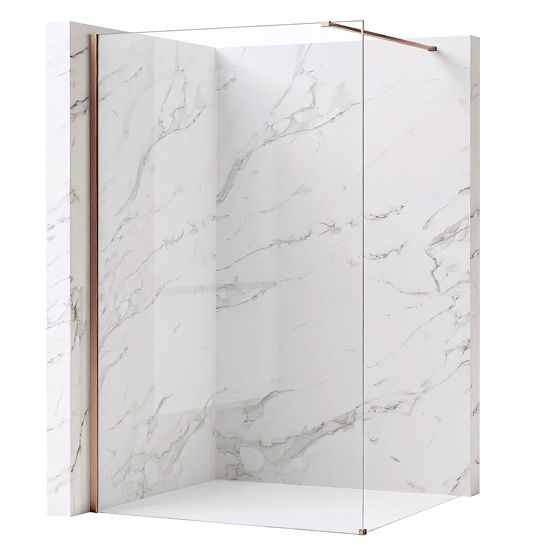 REA Suihkuseinä Flexi Transparent 120 Harjattu kupari, 120X195CM