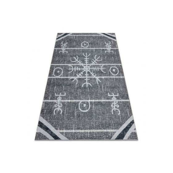 ANTIKA matto 118 tek, moderni atsteekit, pestävä - harmaa 120x170 cm