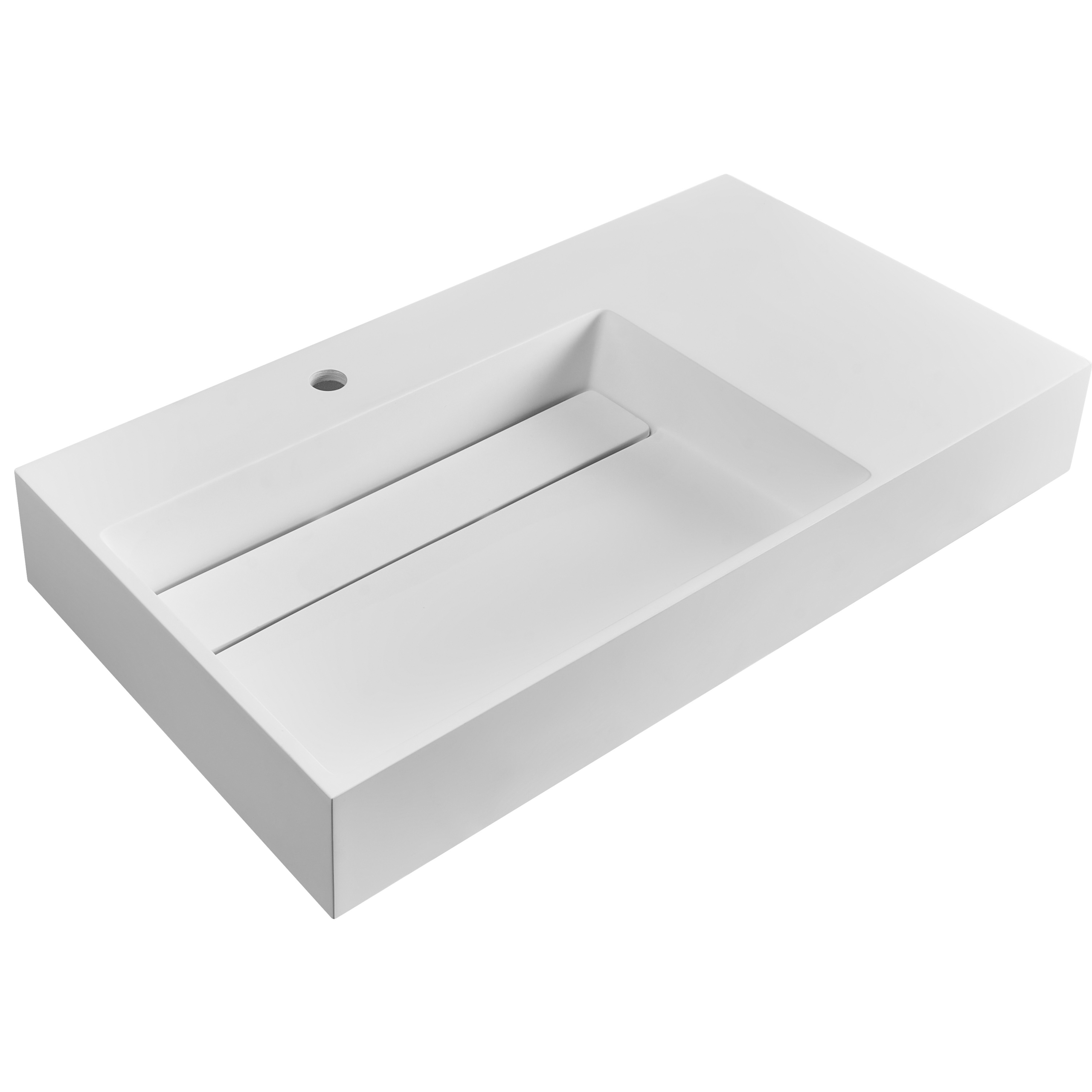 Seinään kiinnitettävä pesuallas CUSCO 90 x 48 cm mineraalivalu Valkoinen