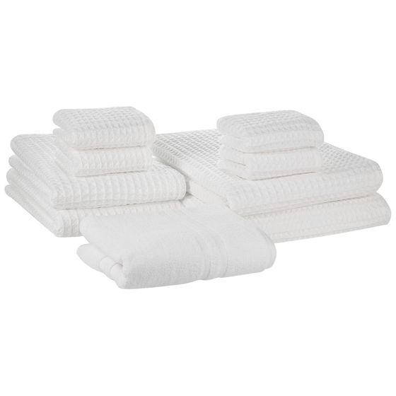 Pyyhesetti 9 kpl AREORA Puuvilla Valkoinen