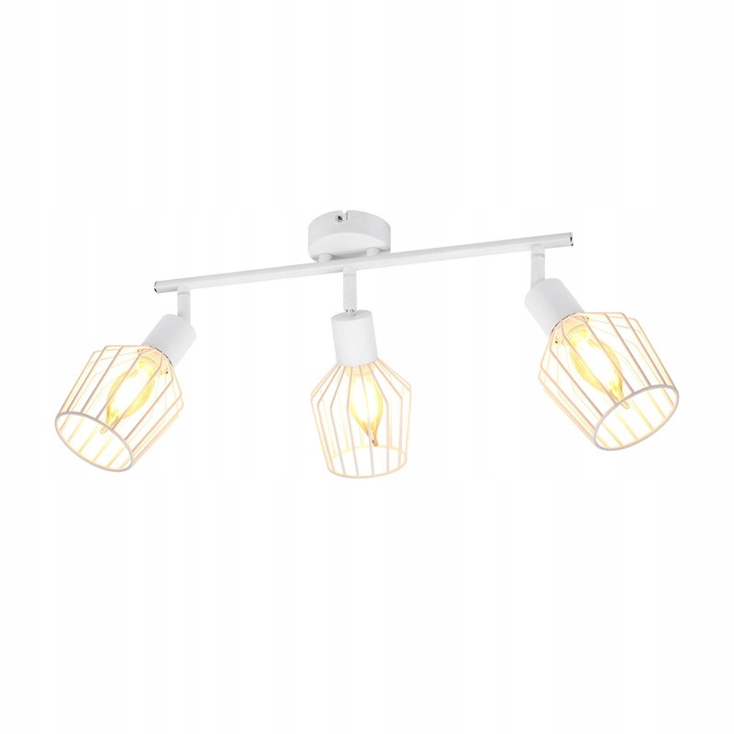 NETTLIFE 3 E14 - kattospottivalaisinta - metallia, 350° kääntyvä teollinen eteisvalaisin, seinävalaisin eteiseen ja olohuoneeseen, valkoinen