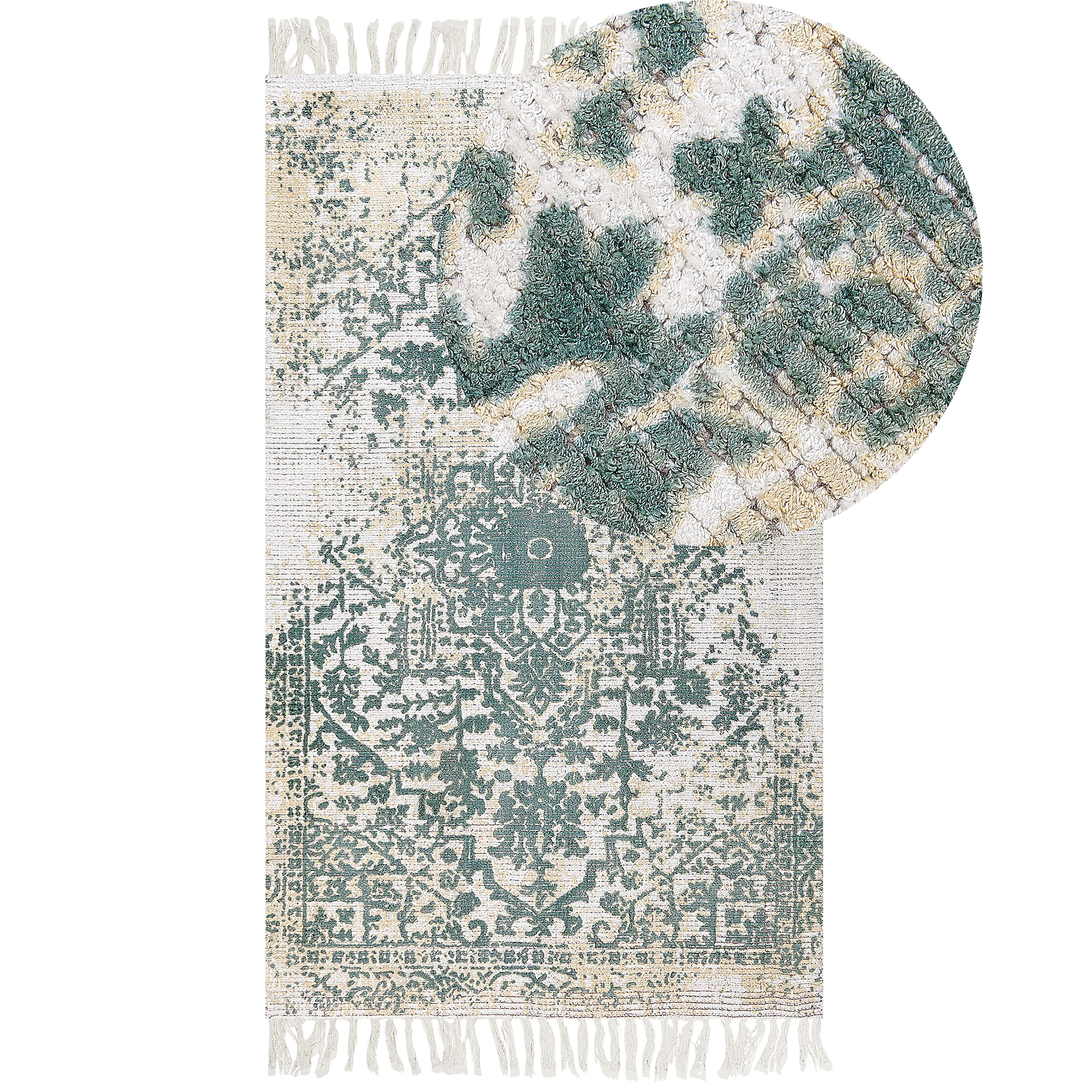 Matto BOYALI Vaaleanbeige 80 x 150 cm viskoosi