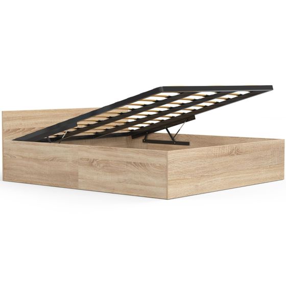 Akord Sänky Säilytyslaatikolla Sonoma-tammi 200x180x68