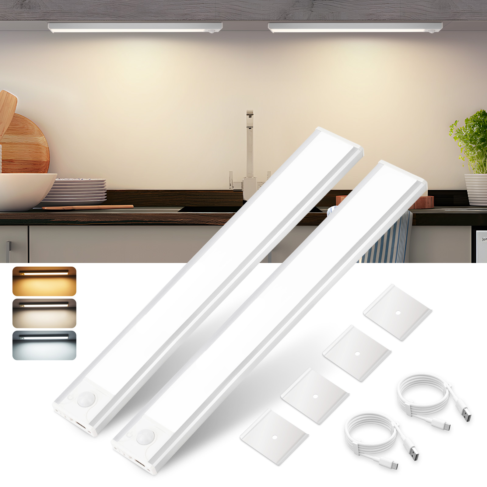 ZMH Himmennettävä upotettava LED-valaisin - 2 kpl pakkaus - 30 cm