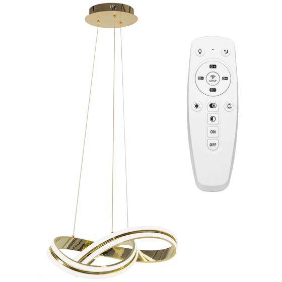 TOOLIGHT riippuvalaisin LED APP818-CP RING Kulta, 19x47x70cm