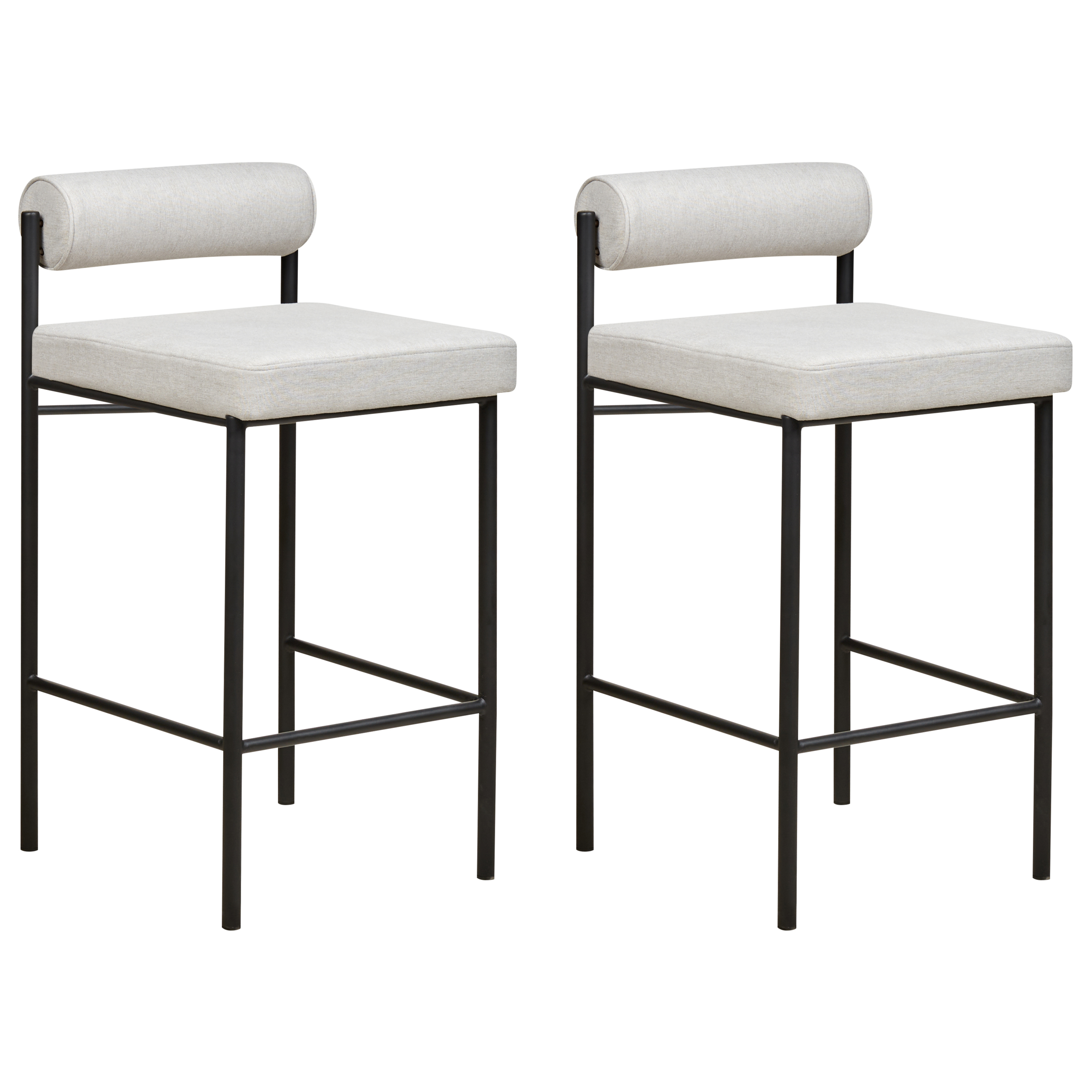 Baarituolisetti 2 kpl AMAYA Vaaleanharmaa