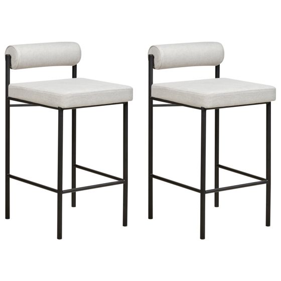 Baarituolisetti 2 kpl AMAYA Vaaleanharmaa