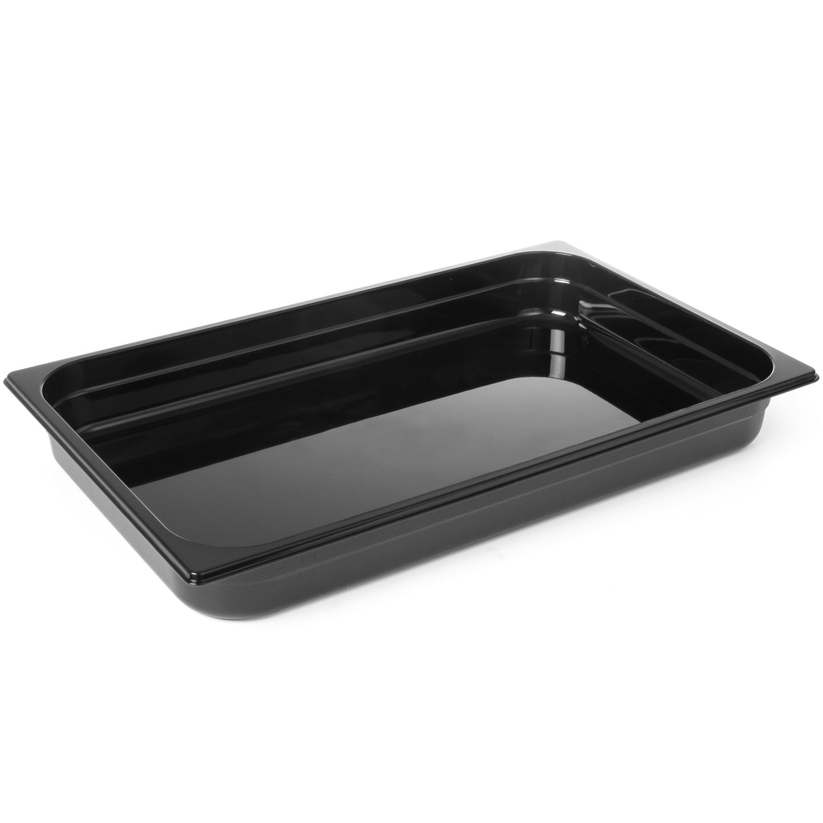 Gastronorm-säiliö GN 1/1 mustaa polykarbonaattia 530x325x150mm 21L Hendi 862216