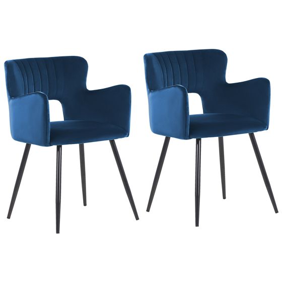Ruokatuolisetti 2 kpl SANILAC sametti Laivastonsininen
