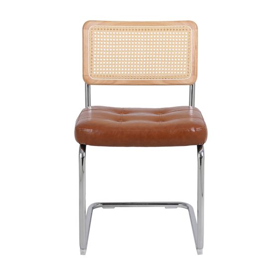 Rottinkiset ruokapöydän tuolit, 2 kappaleen setti, ruskea