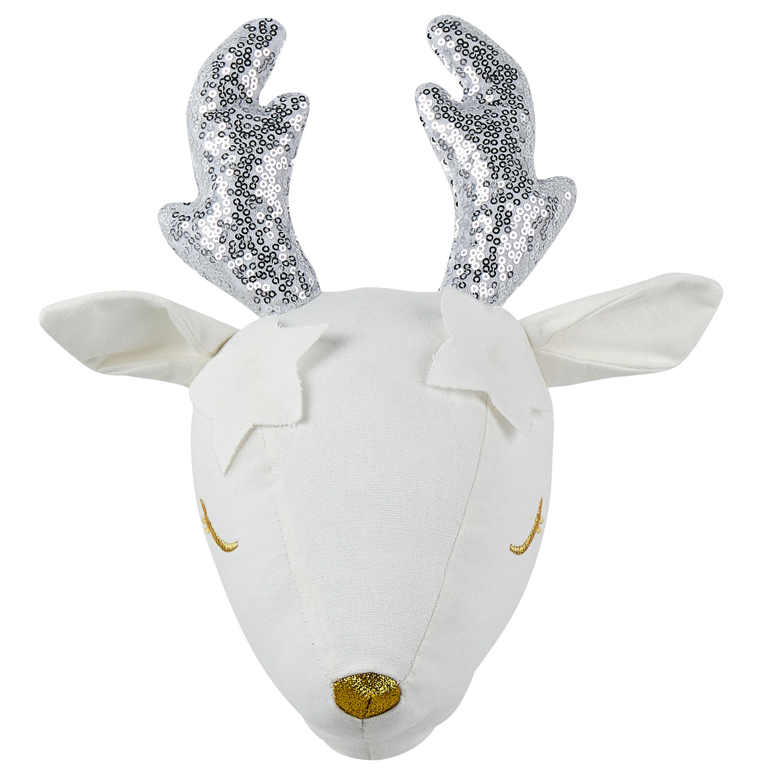 Lasten seinäkoriste Metsäkauris SUZY puuvilla 29 cm Valkoinen