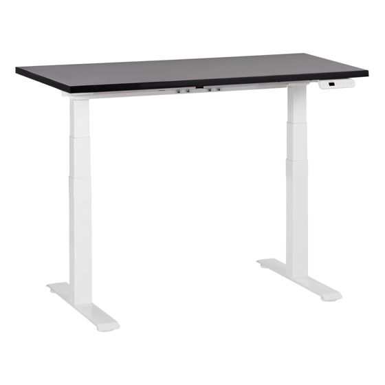 Työpöytä sähkösäädettävä DESTINES 120 cm 72 cm Musta/valkoinen