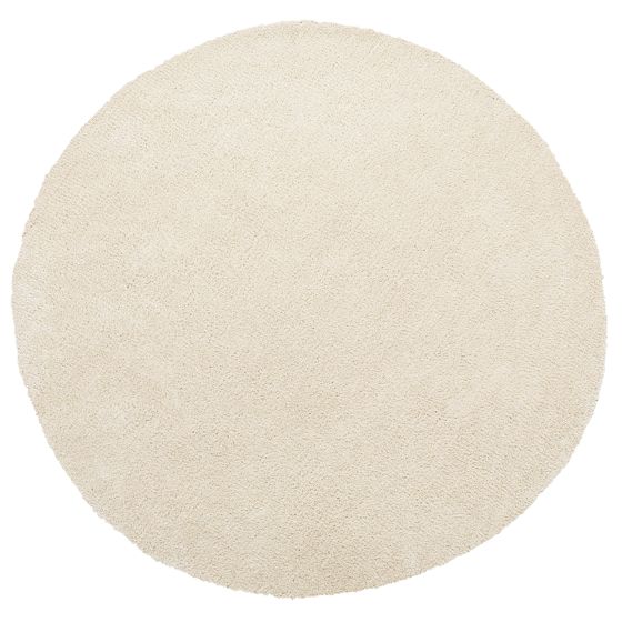 Korkeanukkainen matto DEMRE Vaaleanbeige ø 140 cm