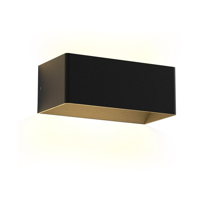 NETTLIFE LED-seinävalaisin sisätiloihin - musta seinävalaisin 5 W:n seinäkohdevalaisin ylös-/alas-portaikkovalaisin säädettävä säde 3000 K lämmin valkoinen