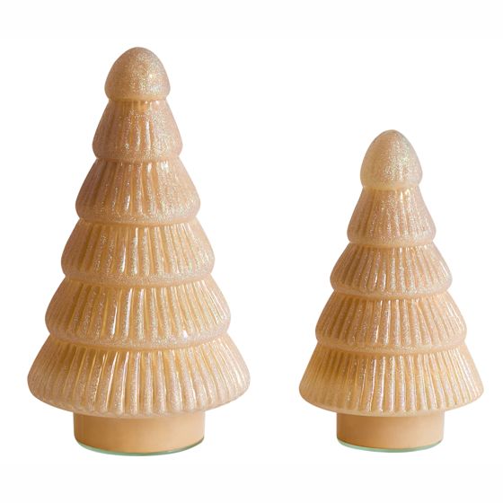 Koristesetti 2 kpl FLAREN 20/25 cm Joulukuusi Beige