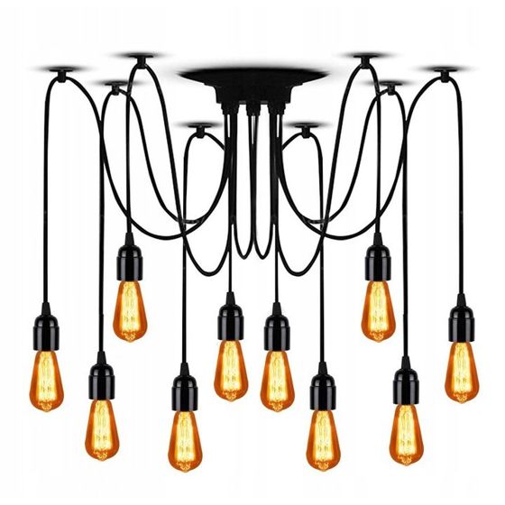 TOOLIGHT riippuva kattovalaisin JDL-03 SPIDER 10 musta, 150x15x150cm