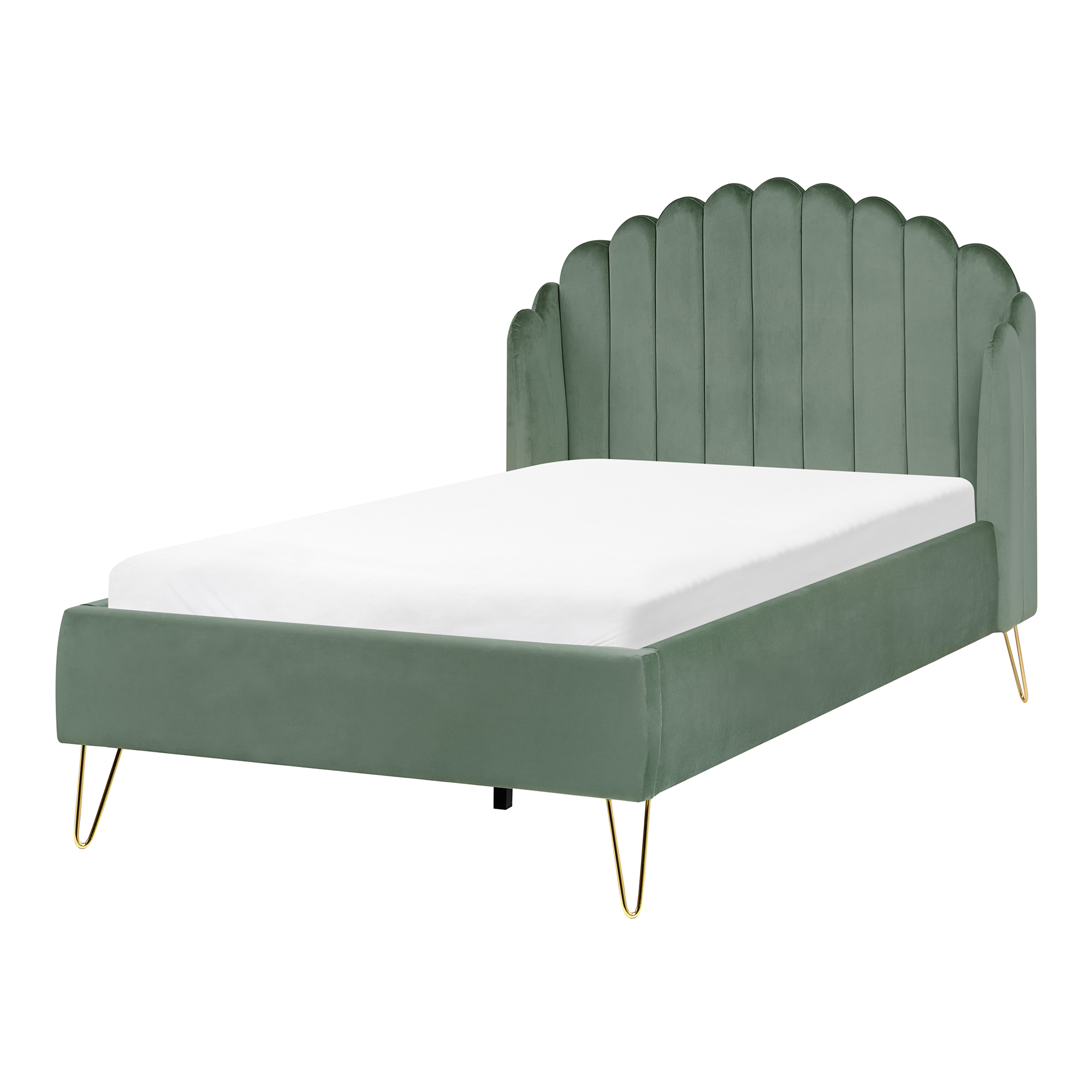 Sänky sametti AMBILLOU 120 x 200 cm Vihreä