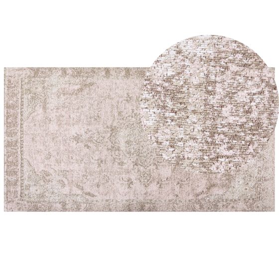 Matto MATARIM Vaaleanpunainen 80 x 150 cm puuvilla