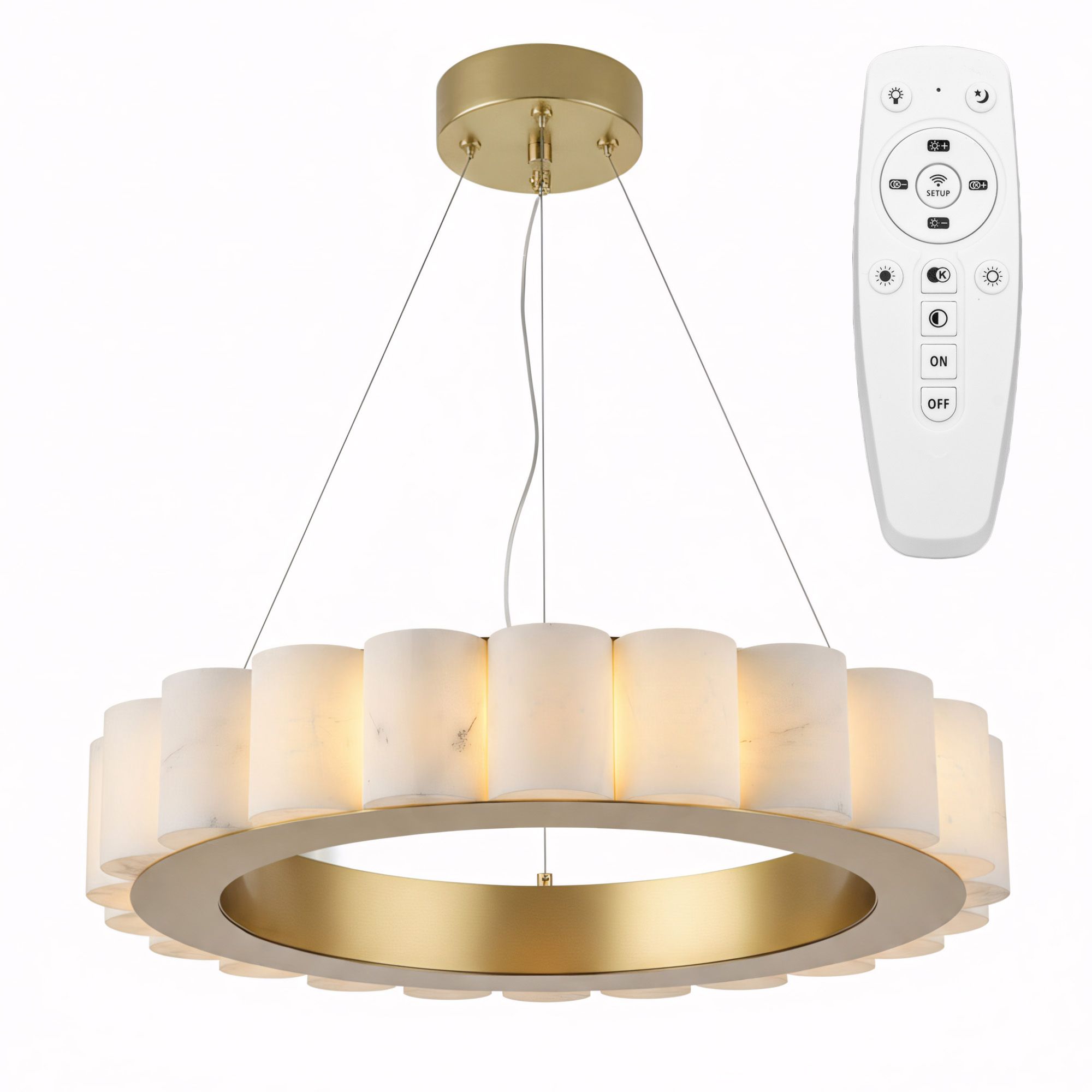 TOOLIGHT Riippuvalaisin App1801-Cp Led Harjattu Kulta, 48X48X115Cm