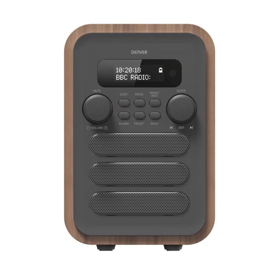FM/DAB+ Radio Bluetooth Puu/harmaa