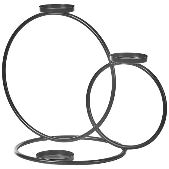 Kynttilänjalka CAKUNG 33 cm Metalli Musta