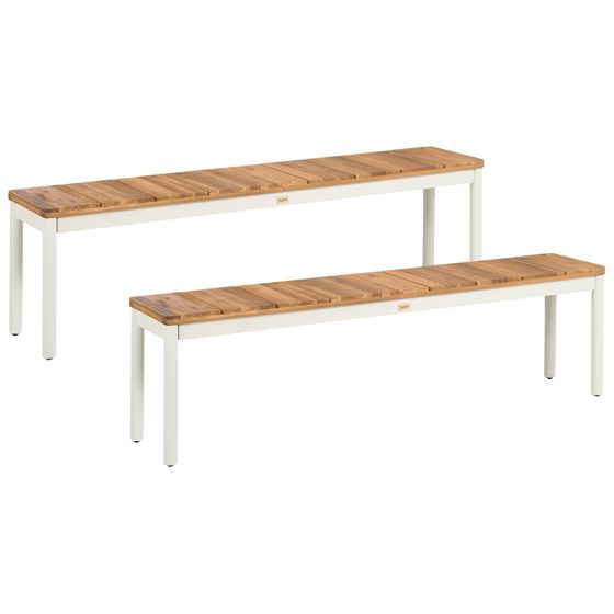 Puutarhapenkkisetti 2 kpl GIOVINAZZO 163 cm Akaasia Ruskea