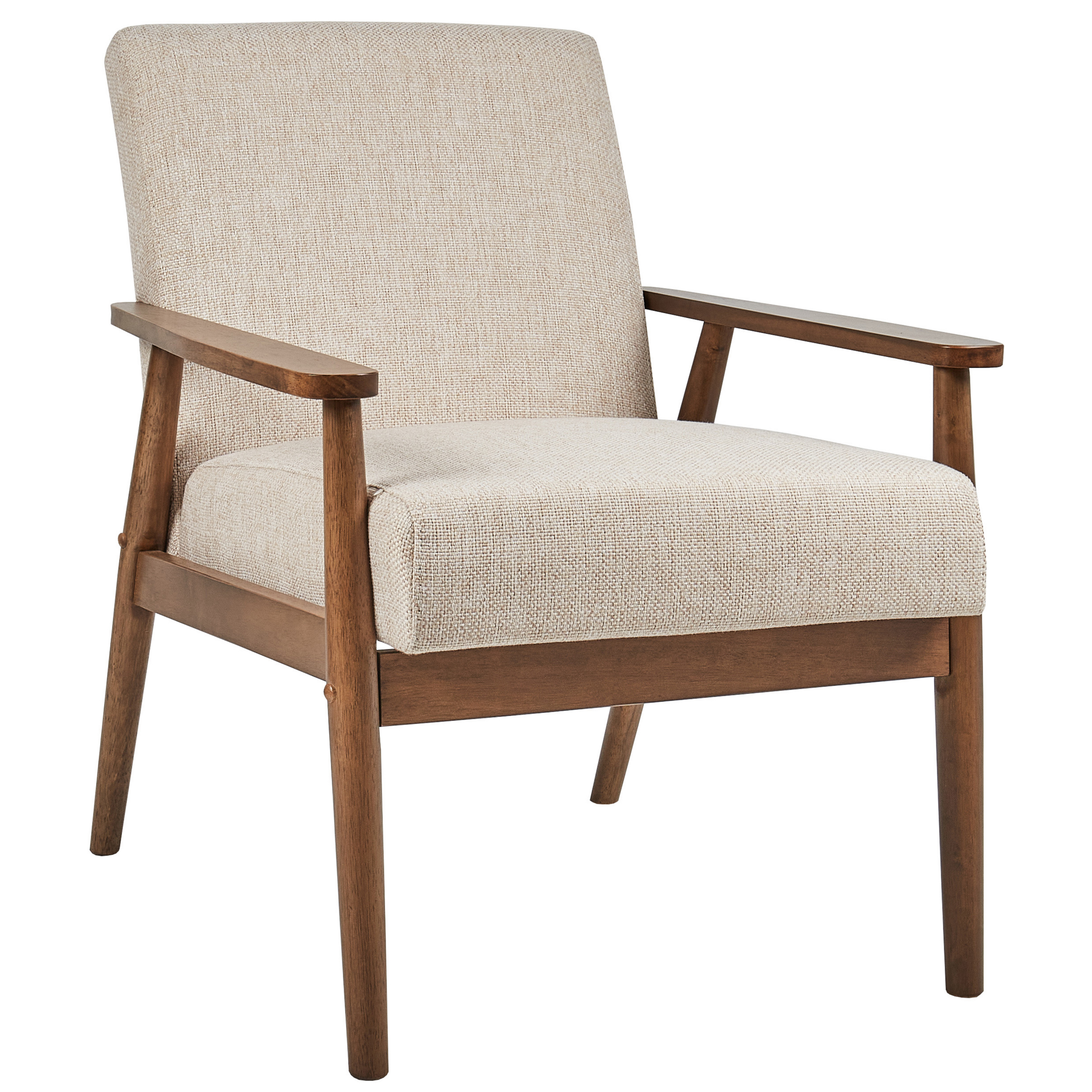Nojatuoli ESRUM Kangas Tummanruskea/beige