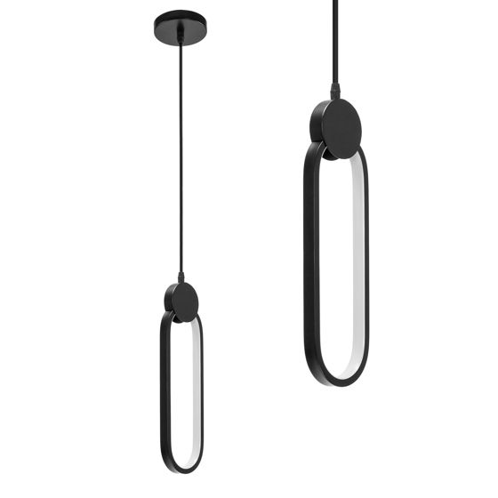 TOOLIGHT riippuva kattovalaisin LED APP851-CP musta, 37x11x37cm