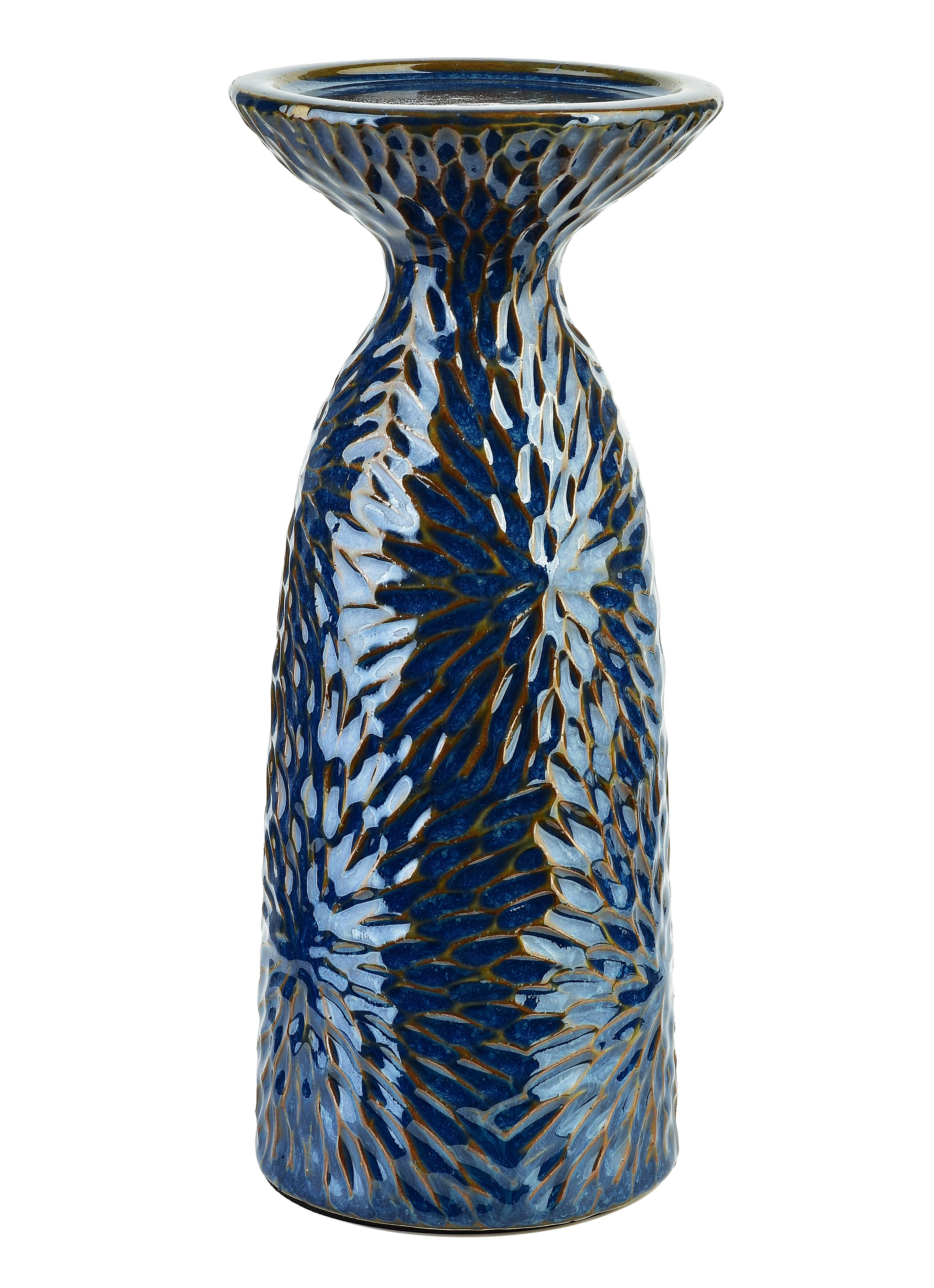 Kynttilänjalka keramiikka Yarine Blue 11x10x25,5 sininen 1kpl