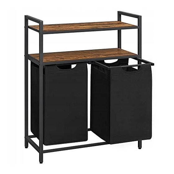 Pyykkikori BLH211B01, 2 lokeroa, 2 × 46 l, musta