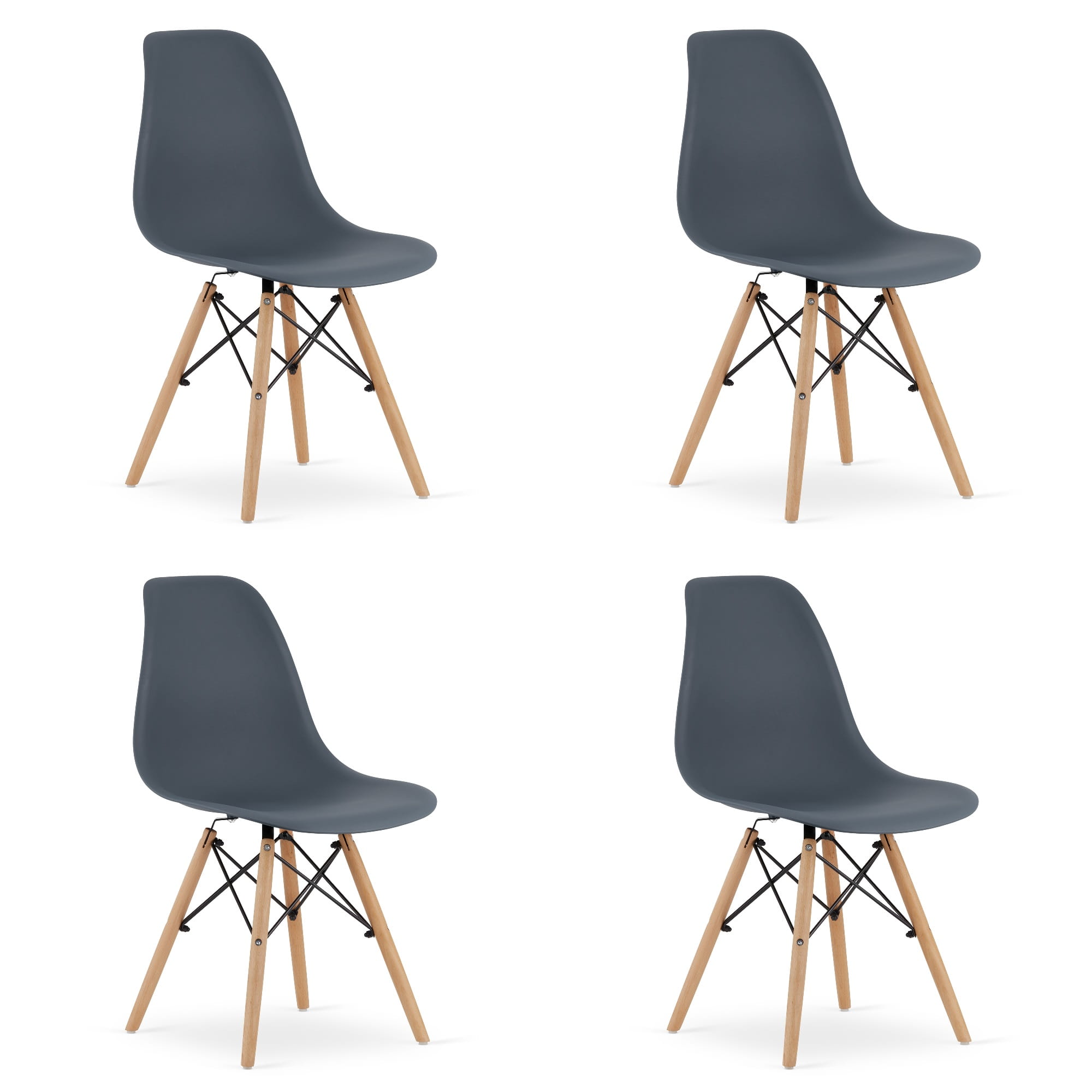 OSAKA-tuoli, tumma liuskekivi, luonnonväriset jalat (4 kpl)