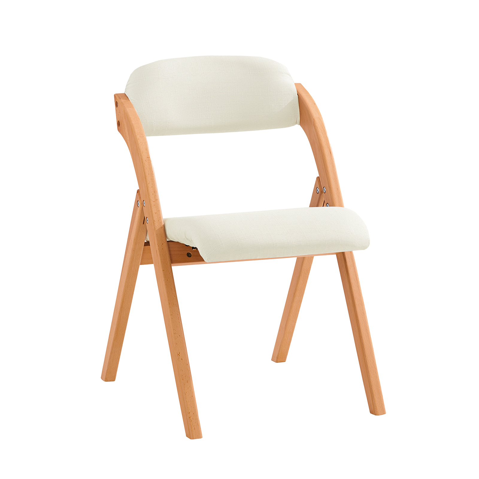 Taitettava tuoli 4 kpl setti säästää tilaa valkoinen 47.0x48.0x77.0 FST92-Wx4