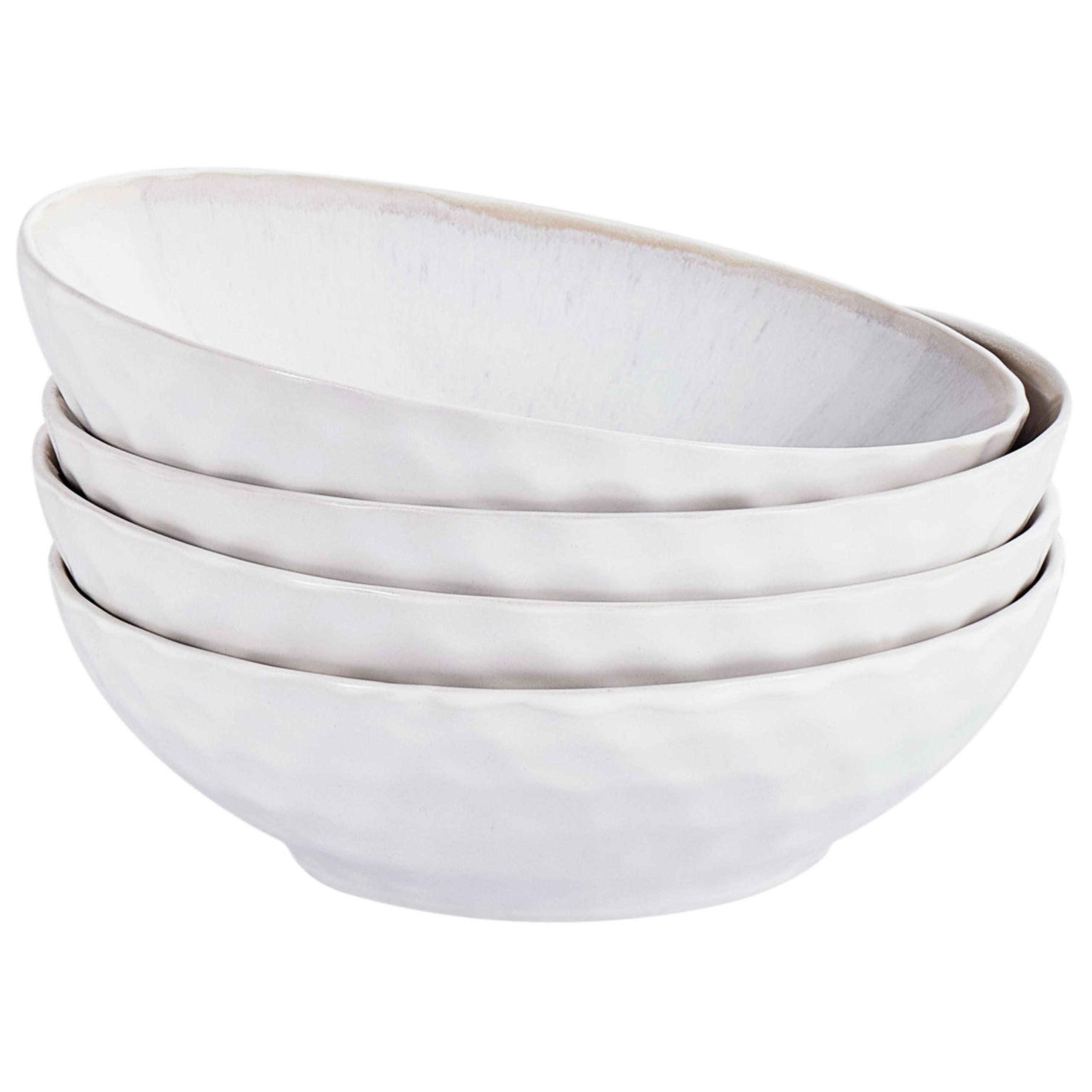 Syvä lautassetti 4 kpl SESAME kivitavara Vaaleanharmaa