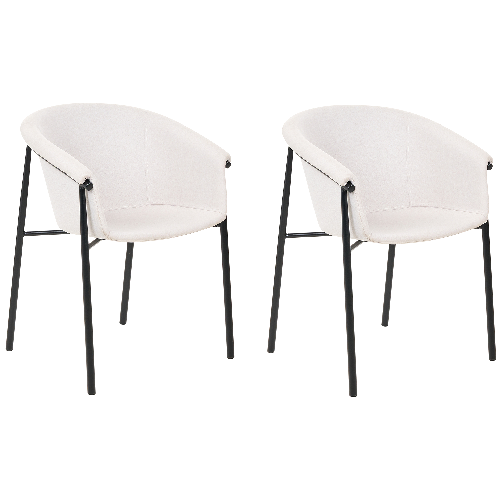 Ruokatuolisetti 2 kpl AMES Kangas Vaaleanbeige