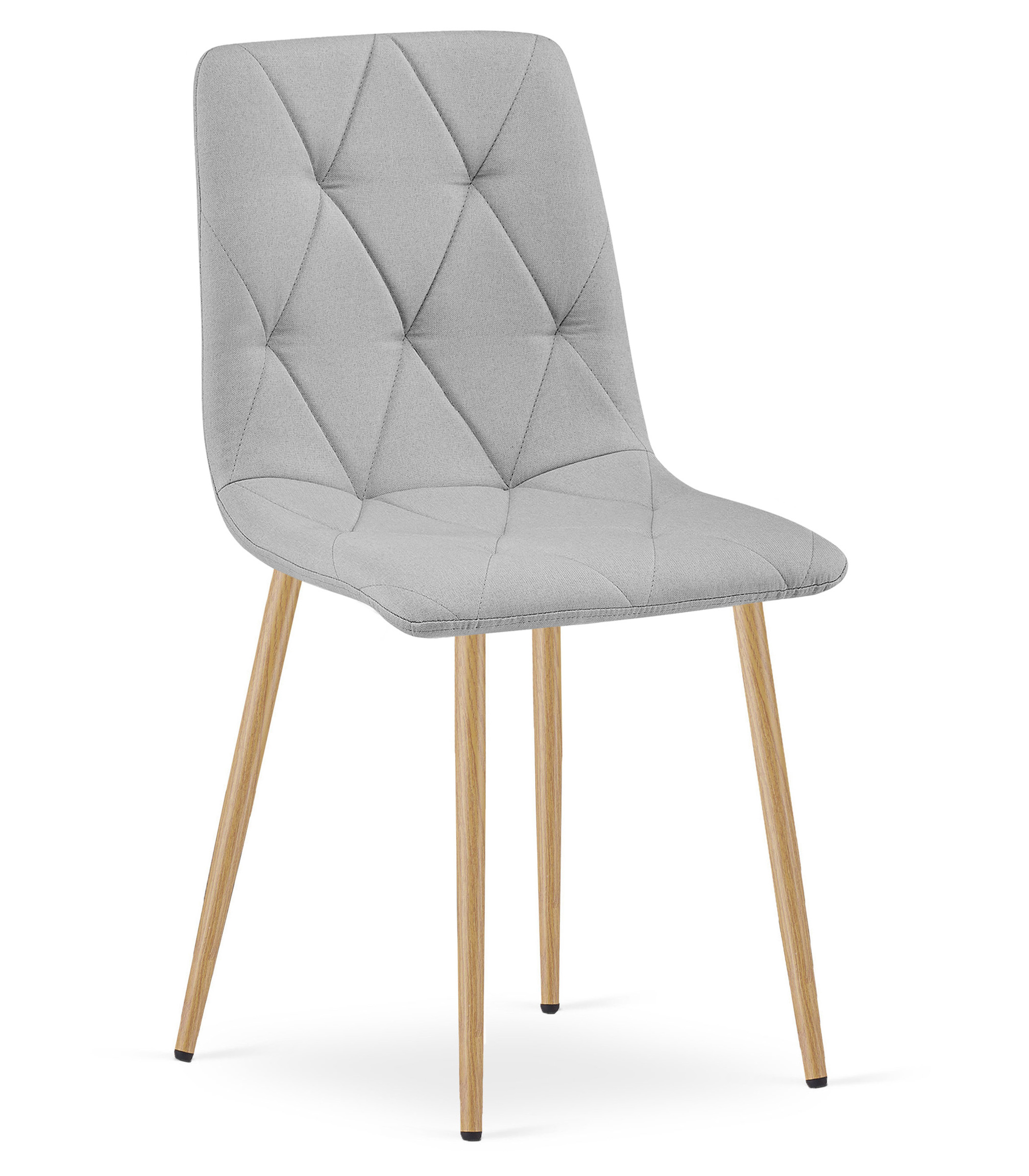 LIBRA-tuoli, vaaleanharmaa kangas, puunväriset jalat (1 kpl)