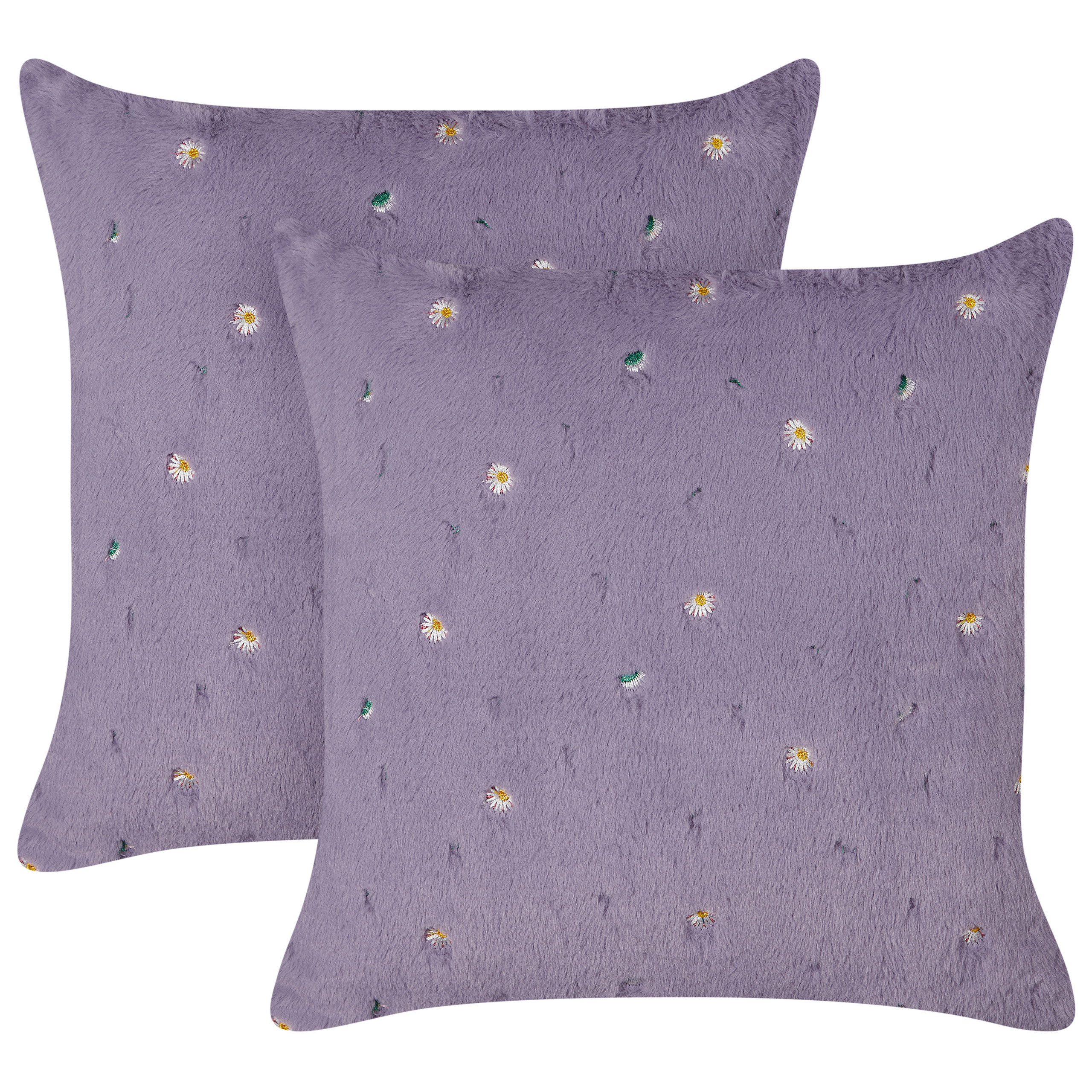 Koristetyynysetti 2 kpl LAVATERA 45 x 45 cm Violetti Kukkakuvio