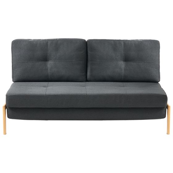 Vuodesohva EDLAND kangas Musta 2-istuttava