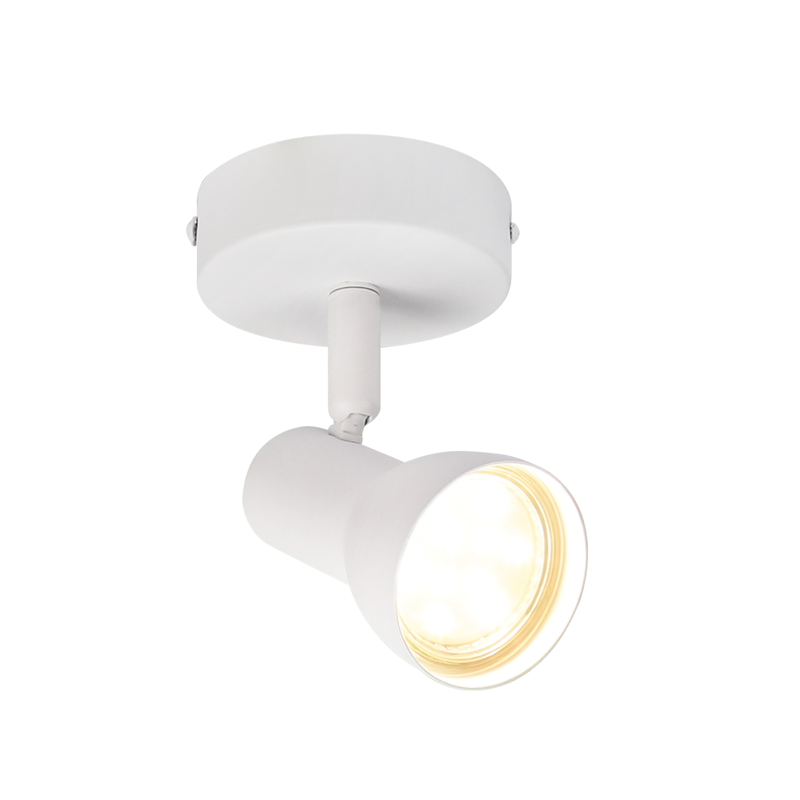 NETTLIFE 1- liekkinen kattokohdevalaisin valkoinen moderni sisäkattovalaisin GU10 makuuhuoneeseen