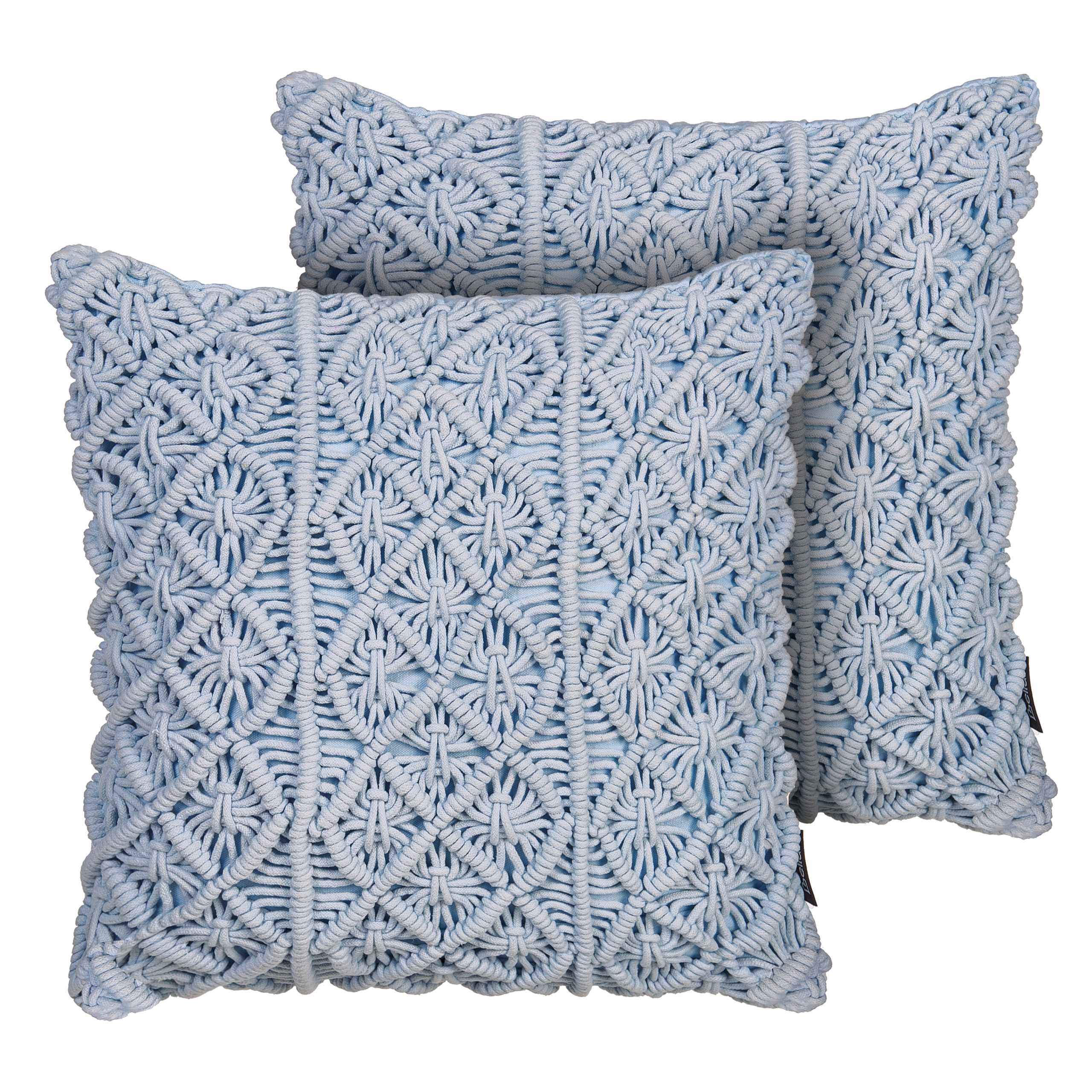 Koristetyynysetti 2 kpl GOREME buklee 45 x 45 cm Sininen Geometrinen kuvio