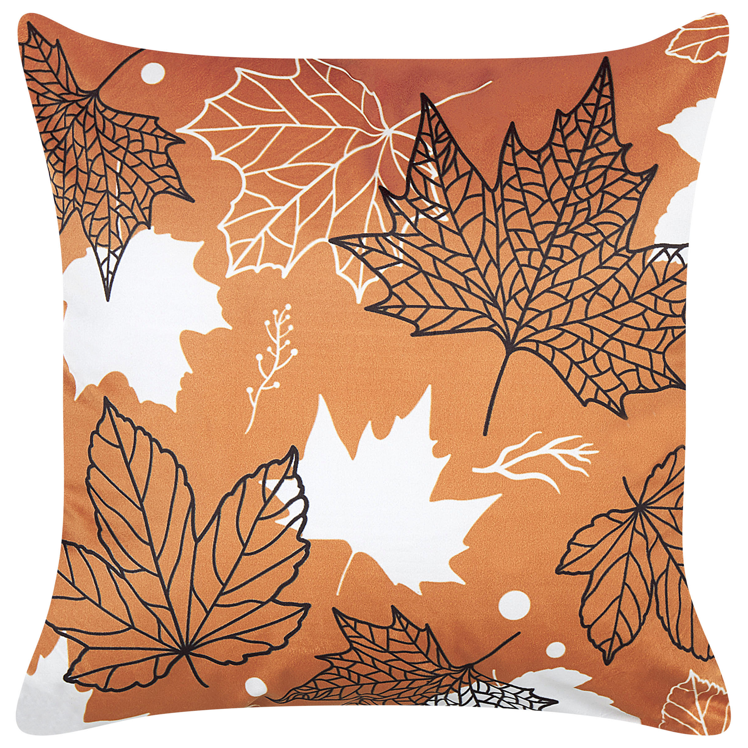 Koristetyyny POINSETTIA 45 x 45 cm Sametti Oranssi Kasvikuvio