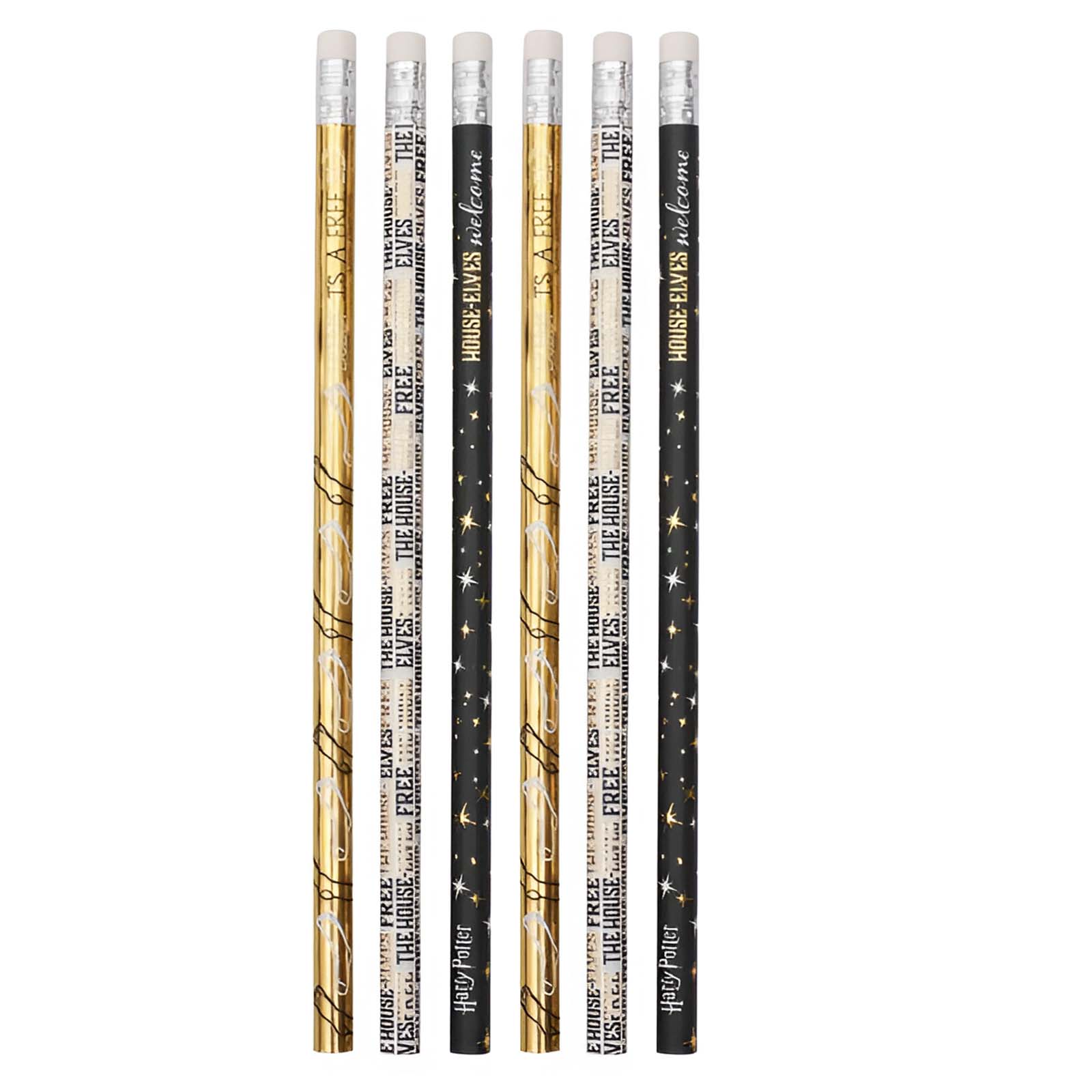 6 Puukynän Setti Dobby Vapaa Kotitonttu -pyyhekumilla